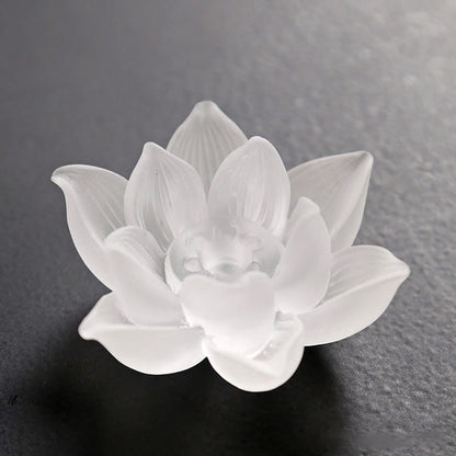 Buddha Stones Mini Lotus Liuli Crystal Healing Meditation Stick Incense Burner