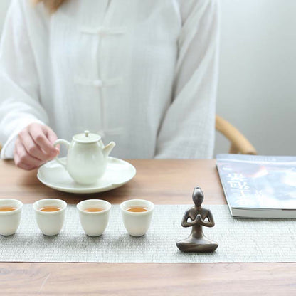 Buddha Stones Abstract Yoga Meditation Exercise Ceramics Spiritual Figurine Sculpture Decoration