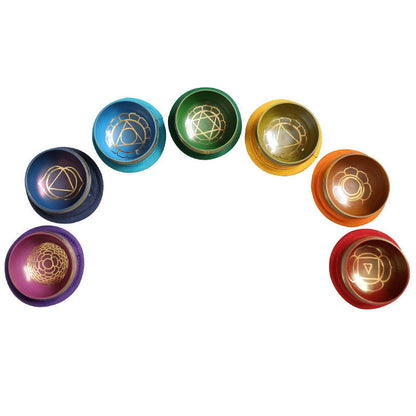Buddha Stones Tibetan Sound Bowl Handcrafted for Chakra Healing and Mindfulness Meditation Singing Bowl Set
