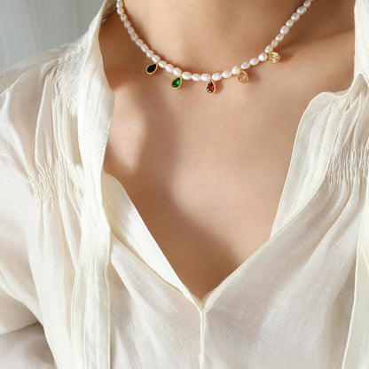Buddha Stones Pearl Crystal Stone Purity Necklace Pendant