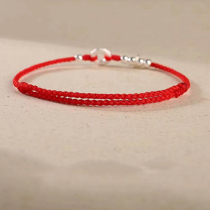 Buddha Stones 925 Sterling Silver Auspicious Clouds Peace Buckle Safe And Sound Bracelet Anklet (Extra 30% Off | USE CODE: FS30)