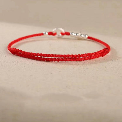 Buddha Stones 925 Sterling Silver Auspicious Clouds Peace Buckle Safe And Sound Bracelet Anklet (Extra 30% Off | USE CODE: FS30)