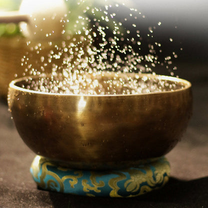 Buddha Stones Tibetan Sound Bowl Handcrafted for Healing and Meditation Positive Energy Singing Bowl Set