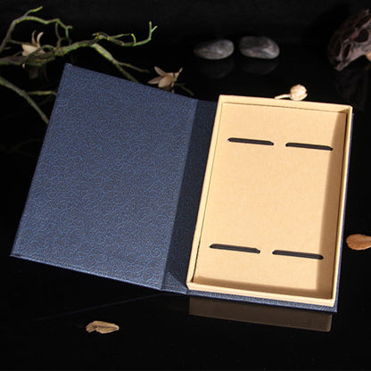 Buddha Stones The Tree of Life Ebony Wood Small Leaf Red Sandalwood Bookmarks With Gift Box