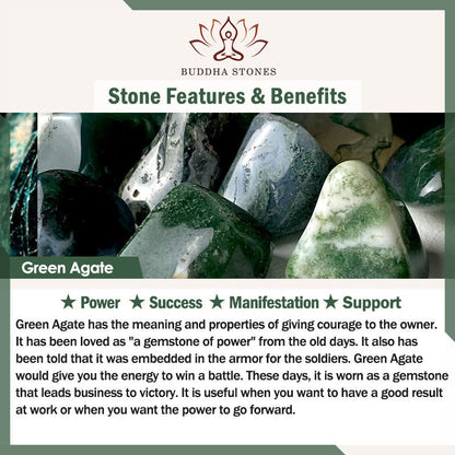 Buddha Stones Natural Green Agate Gourd Tiger Shoes Pattern Hope Bracelet