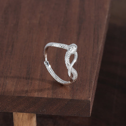 Buddha Stones 925 Sterling Silver Year Of The Snake Calm Ring