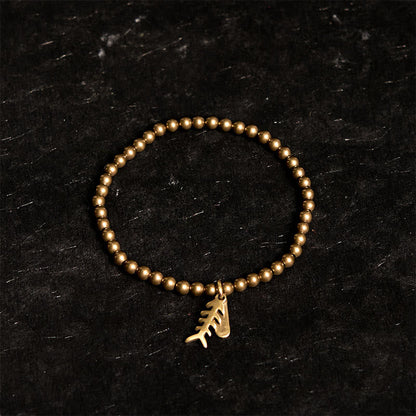 Buddha Stones Copper Fish Bone Healing Bracelet