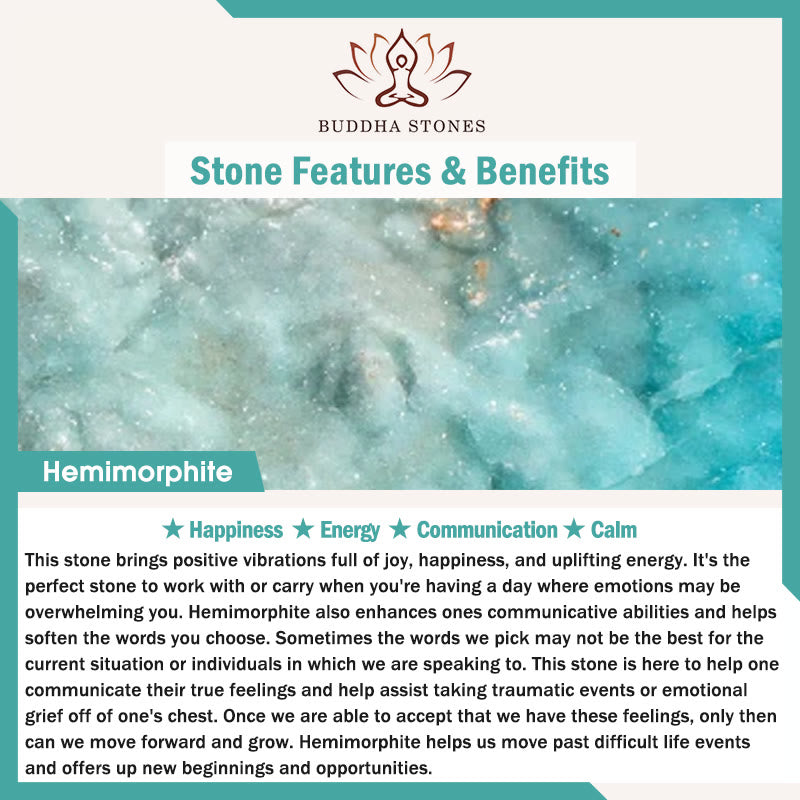 Buddha Stones Hemimorphite Calm Energy Bracelet