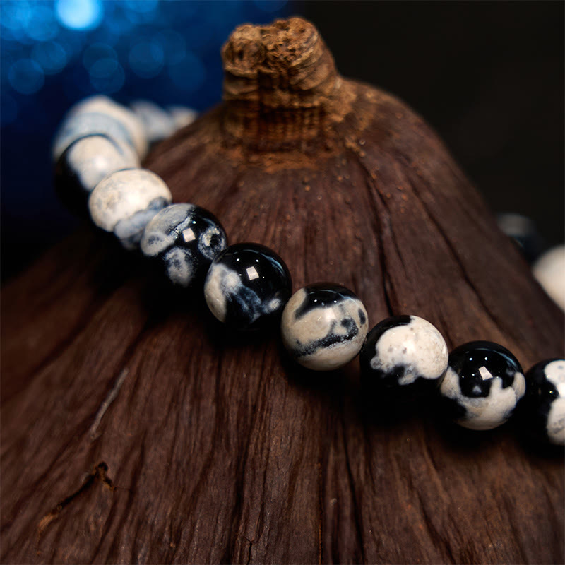Buddha Stones Orca Agate Protection Bracelet