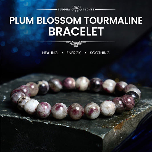Buddha Stones Plum Blossom Tourmaline Balance Bracelet