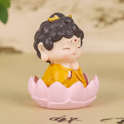 Buddha Stones Meditation Lotus Amitabha Buddha Resin Statue Compassion Home Decoration