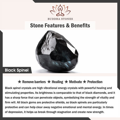 Buddha Stones Ice Obsidian Black Spinel Lying Cat Courage Double Layer Bracelet