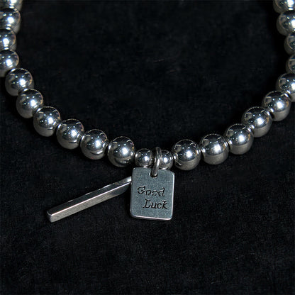 Buddha Stones Titanium Steel Good Luck Balance Bracelet