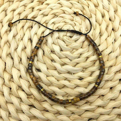 Buddha Stones Natural Tiger Eye Spacer Bead Courage Bracelet