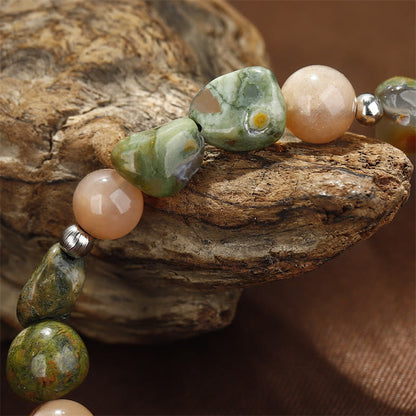 Buddha Stones You Are Amazing Rhyolite Sun Stone Positive Bracelet