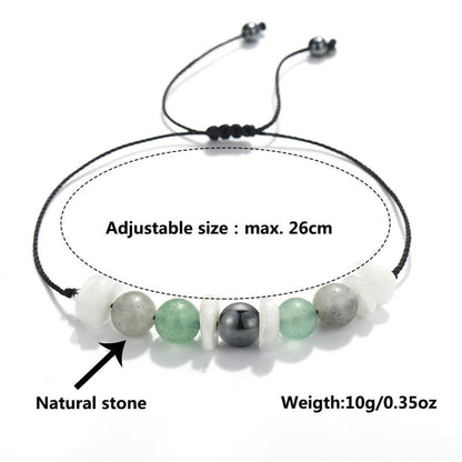 Buddha Stones Menopause Labradorite Green Aventurine White Moonstone Healing Bracelet