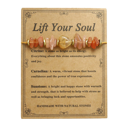 Buddha Stones Lift Your Soul Citrine Carnelian Sun Stone Happiness Bracelet