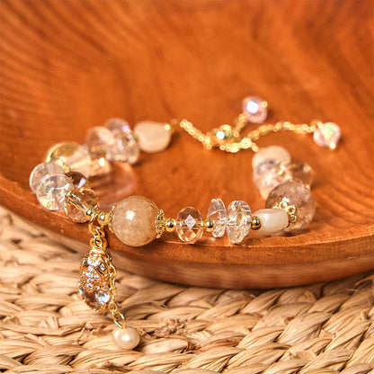 Buddha Stones Natural Citrine Green Strawberry Quartz PiXiu Prosperity Bracelet