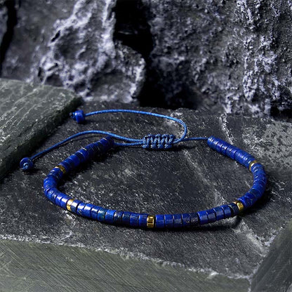 Buddha Stones Natural Lazurite Spacer Bead Positive Balance Bracelet