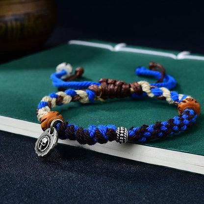 Buddha Stones Tibetan Hand-woven Garuda String Luck Bracelet