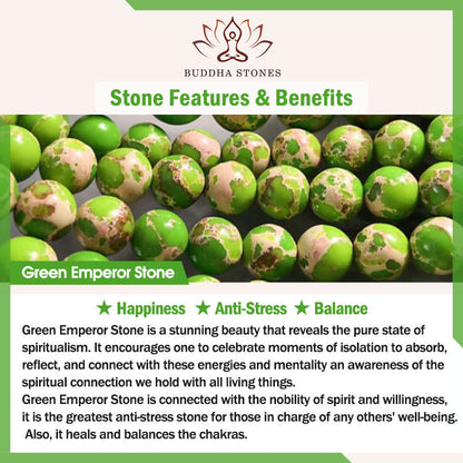 Buddha Stones Natural Emperor Stone Geometric Crystal Anti-Stress Earrings