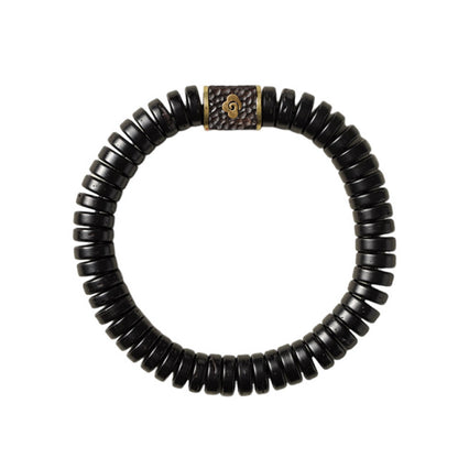 Buddha Stones Tibetan Coconut Shell Auspicious Clouds Positive Bracelet