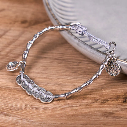 Buddha Stones Five Emperor Coins Mountain Ghosts Spend Money Bracelet