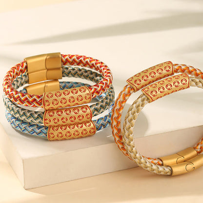 Buddha Stones Tibetan Hot Wheels Various Colors Rope Diamond Knot Luck Buckle Bracelet