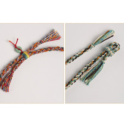 Buddha Stones Dragon Boat Festival Colorful Rope Lava Rock Fu Character Rice Dumplings Luck Braided Bracelet