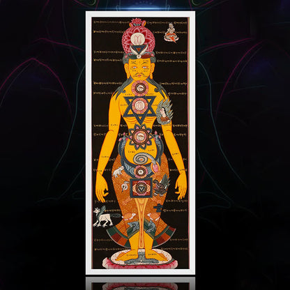 Buddha Stones Tibetan Thangka Painting Healing Handmade Decoration(Random Style)
