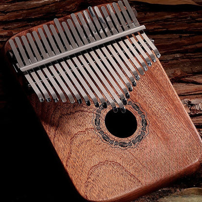 Buddha Stones 21 Keys Kalimba Thumb Piano Yellow Sandalwood Portable Finger Piano