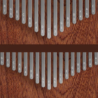 Buddha Stones 21 Keys Kalimba Thumb Piano Yellow Sandalwood Retro Portable Finger Piano