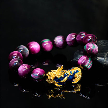 Buddha Stones Colorful Sea Willow Color Change PiXiu Positive Healing Bracelet