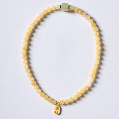 Buddha Stones Topaz Beads Jade Cube Double Circle Wealth Bracelet