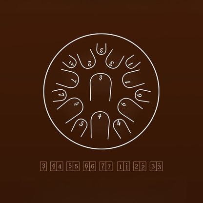 Buddha Stones Steel Tongue Drum Sound Healing Mindfulness Meditation Drum Kit 15 Note 14 Inch Percussion Instrument
