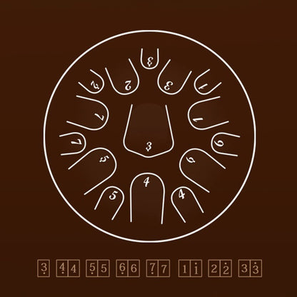 Buddha Stones Steel Tongue Drum Sound Healing Meditation Drum Kit 13 Note 12 Inch Percussion Instrument