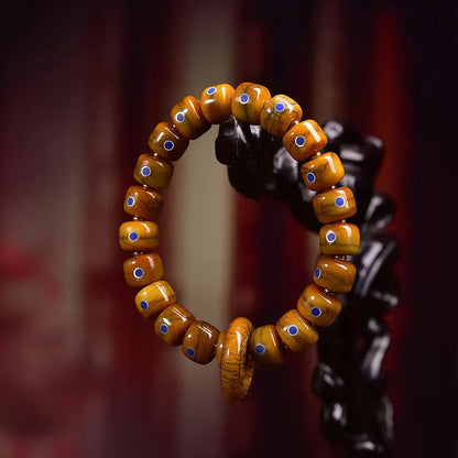 Buddha Stones Vintage Tibetan Bone Beads Lazurite Balance Braided Rope Bracelet
