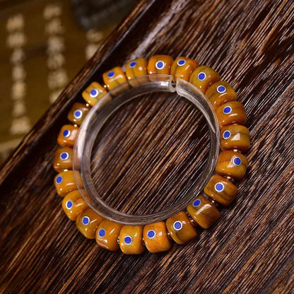 Buddha Stones Vintage Tibetan Bone Beads Braided Rope Positive Balance Bracelet