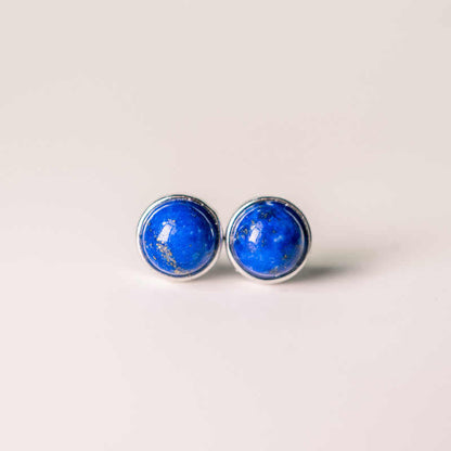 Buddha Stones Vintage 925 Sterling Silver Lazurite Balance Earrings