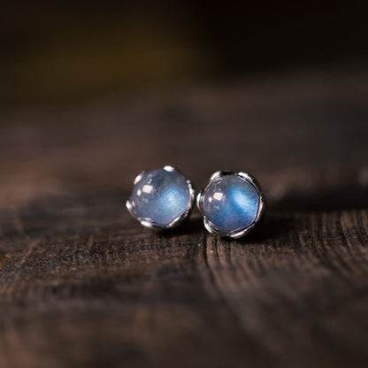 Buddha Stones 925 Sterling Silver Moonstone Positive Earrings