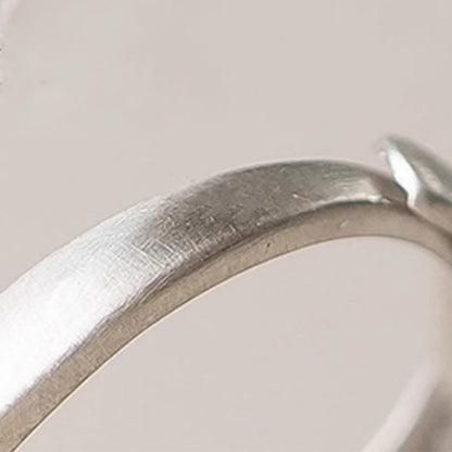 Buddha Stones Natural 925 Sterling Silver Silver Sheen Obsidian Adjustable Protection Ring
