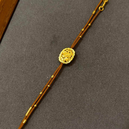 Buddha Stones Handmade Copper Gold Plated Peony String Balance Bracelet