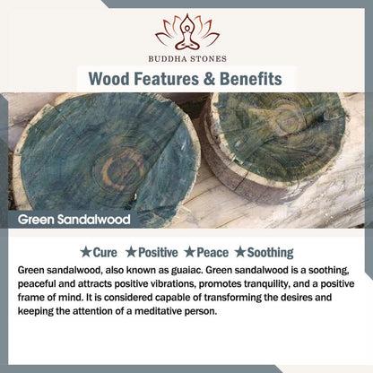 Buddha Stones Natural Coffee Beans Green Sandalwood Positive Bracelet