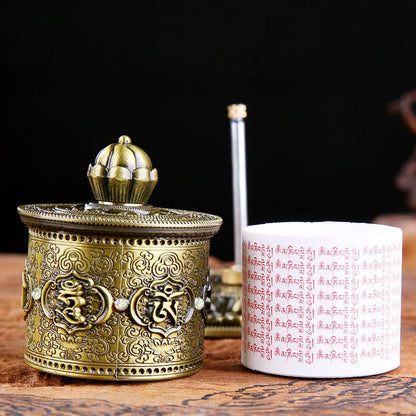 Buddha Stones Tibetan Blessing Prayer Wheel Car Decoration