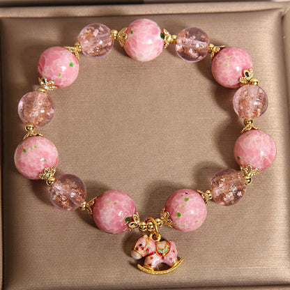 Buddha Stones Rocking Horse Liuli Bracelet