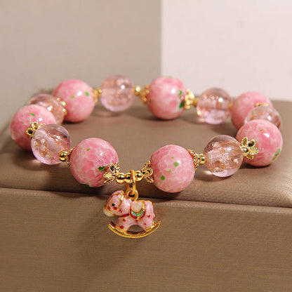 Buddha Stones Rocking Horse Liuli Bracelet