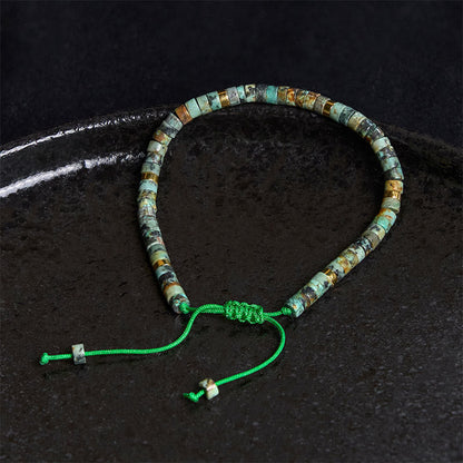 Buddha Stones Turquoise Purification Spacer Bead Bracelet