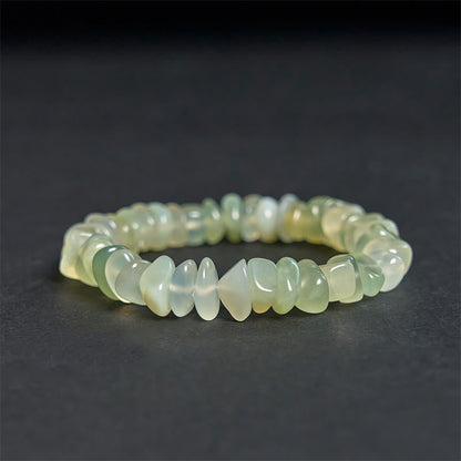 Buddha Stones Natural Peridot Irregular Blocks Peace Bracelet