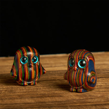 Buddha Stones "Sending Cheer and Harmony" 2Pcs Mini Penguin Decoration Includes Gift Message Card