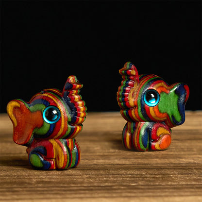 Buddha Stones "Hoping for Strength and Good Fortune" 2Pcs Mini Elephant Includes Gift Message Card